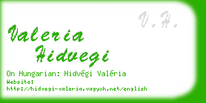 valeria hidvegi business card